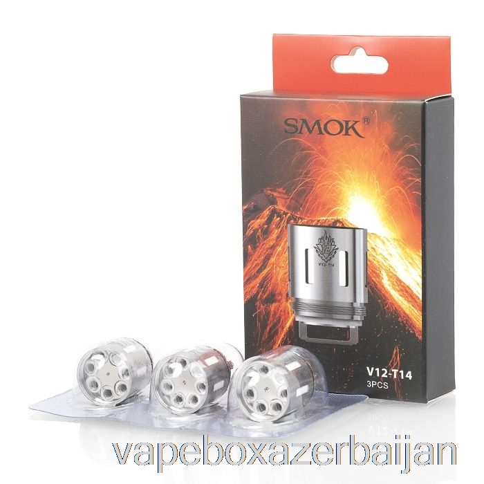 Vape Azerbaijan SMOK TFV12 Replacement Coils & RBA 0.12ohm V12-T14 Fourteen Coil (Pack of 3)